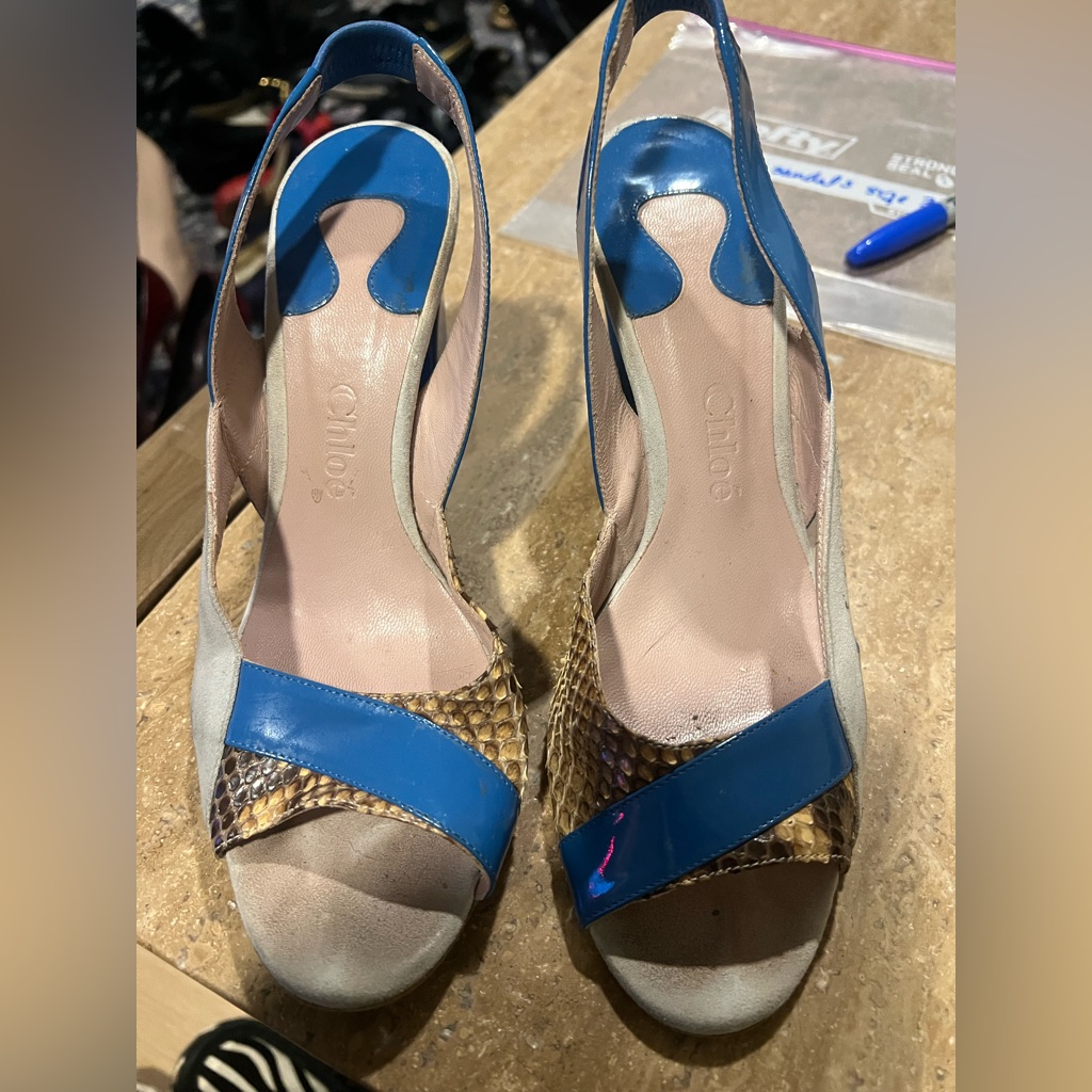 Chloe Snake Patchwork Sandal